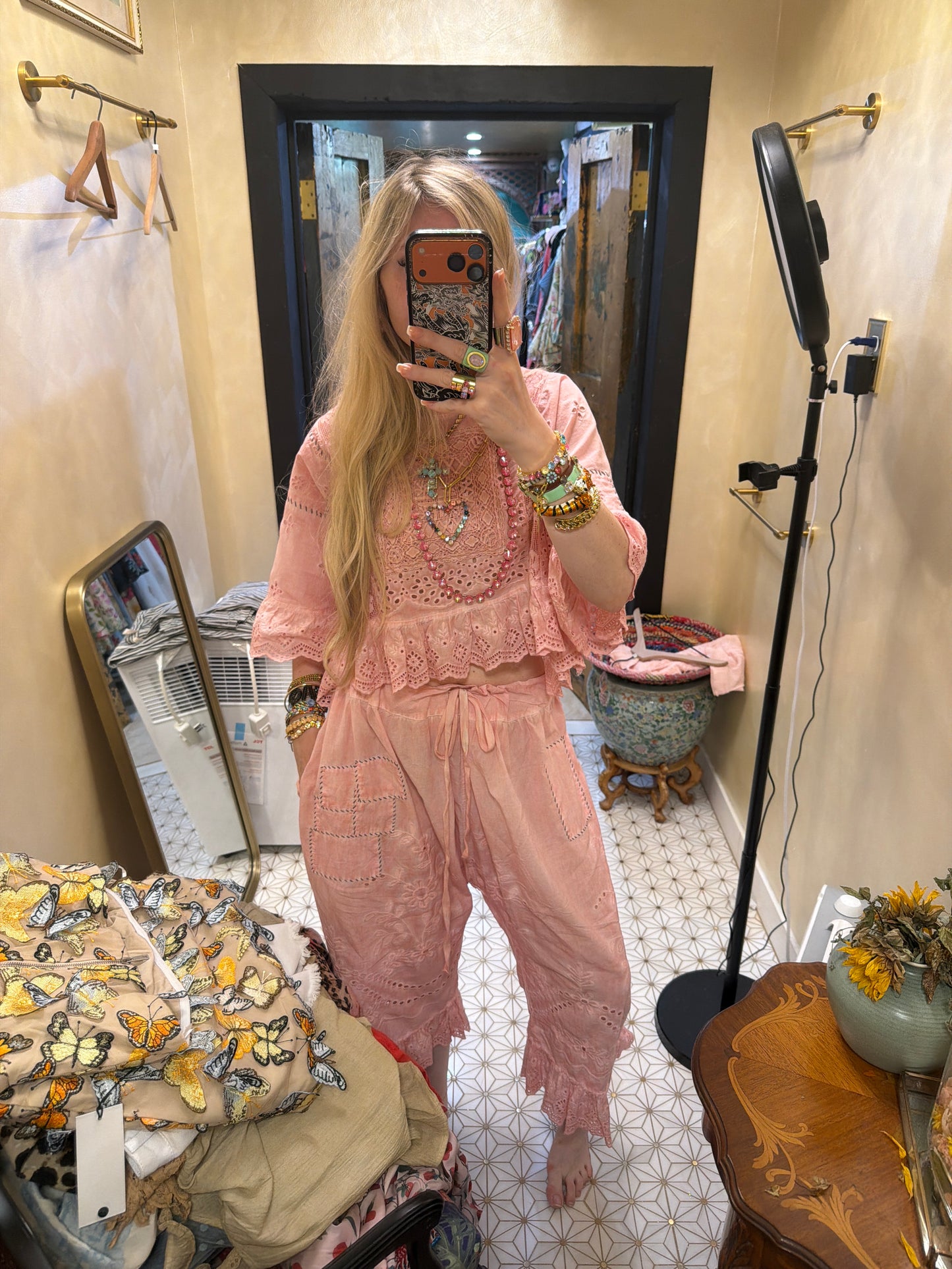 Softly Worn Pink Eyelet Bloomers