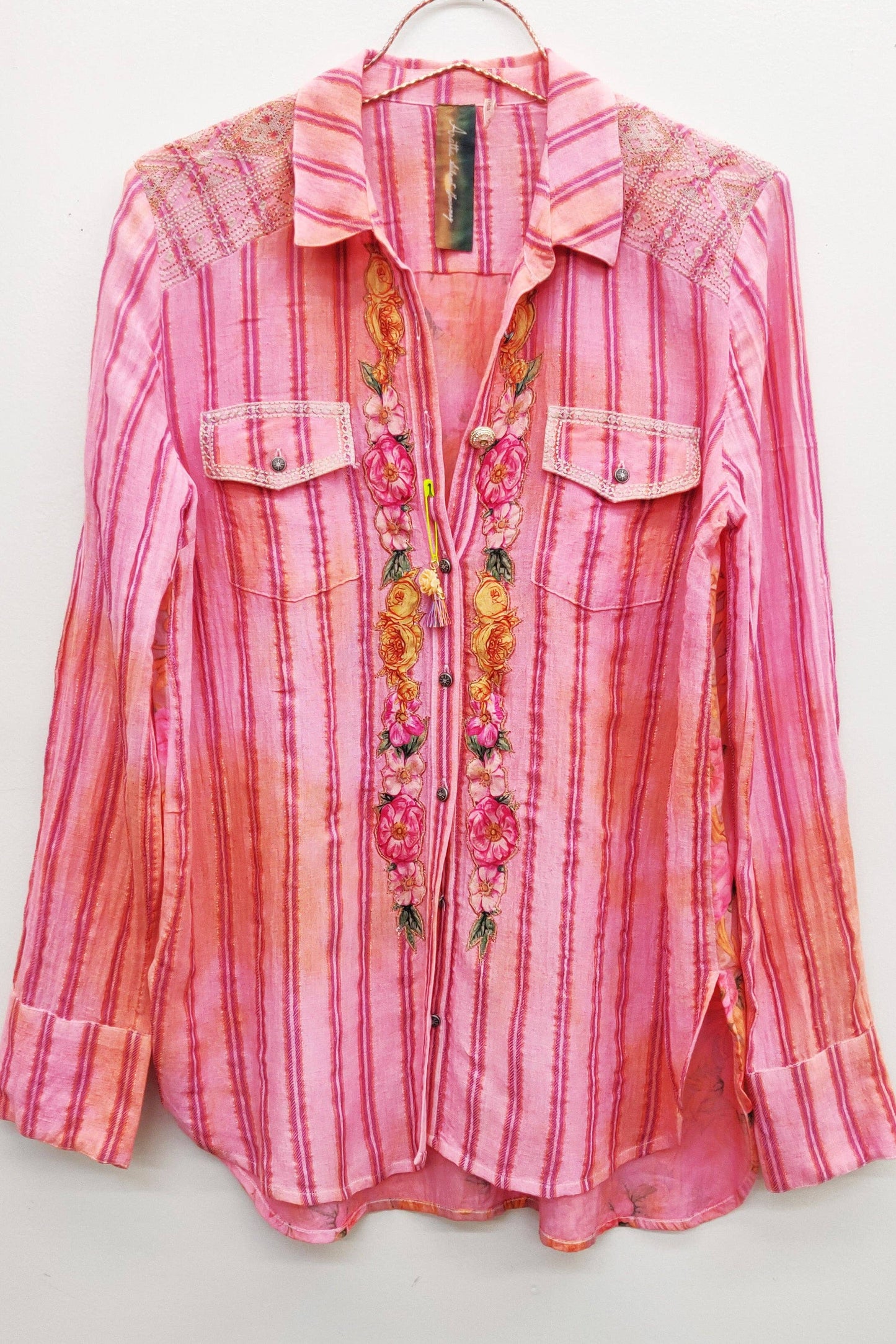 Be My Valentine Shirt | Floral Button Down | Long Sleeve Top