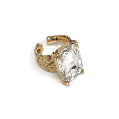 Cushion Cut Cocktail Adjustable Wire Ring