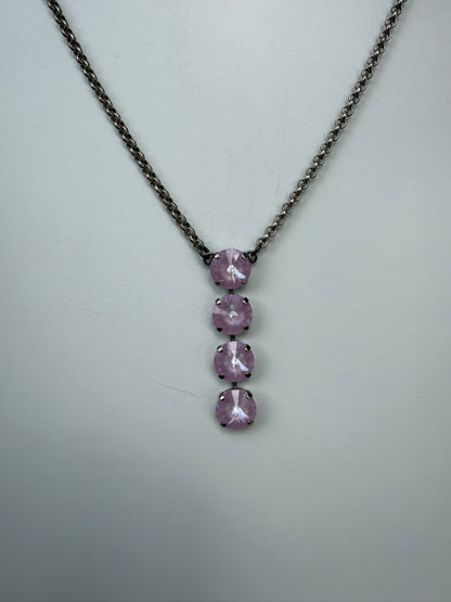 WETSTONE: Antique Dusty Rose Noir Drop Necklace