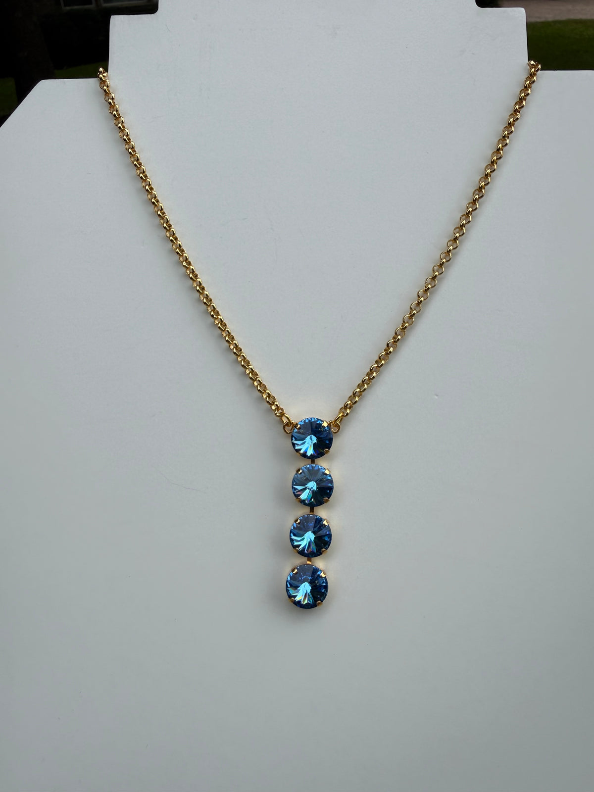 WETSTONE: Light Sapphire Noir Drop Necklace