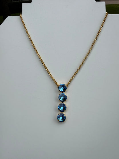 WETSTONE: Light Sapphire Noir Drop Necklace