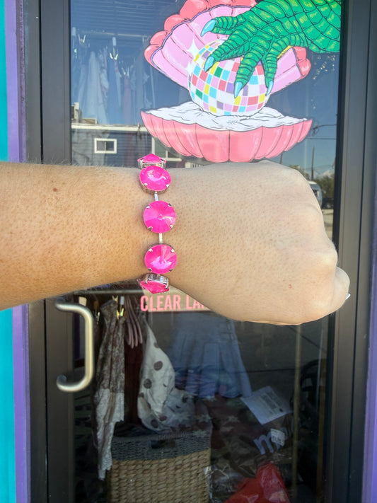 WETSTONE: Bubblegum Pink Antique Silver Majesty Bracelet