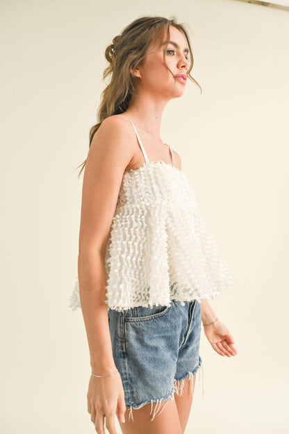 SPAGHETTI STRAP BABY DOLL TOP
