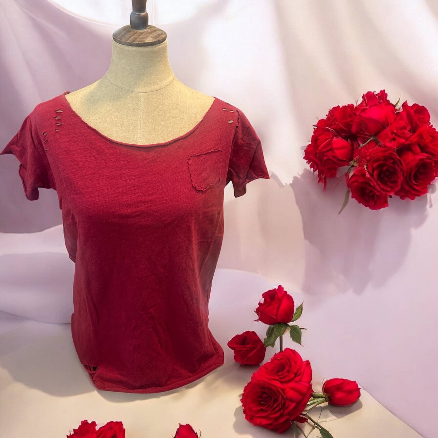 Cranberry Rip Tattered T-Shirt