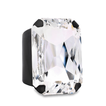 Mini Soleil Ring in Gunmetal / Clear