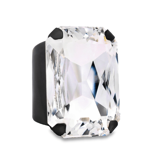 Mini Soleil Ring in Gunmetal / Clear