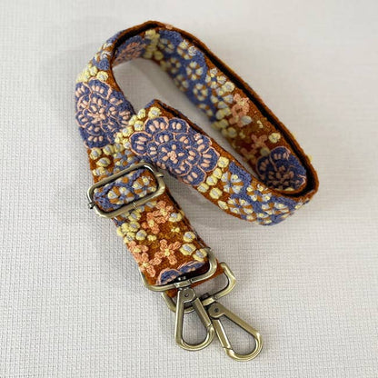 Blue Skies Floral Embroidered Adjustable Bag/Camera Strap