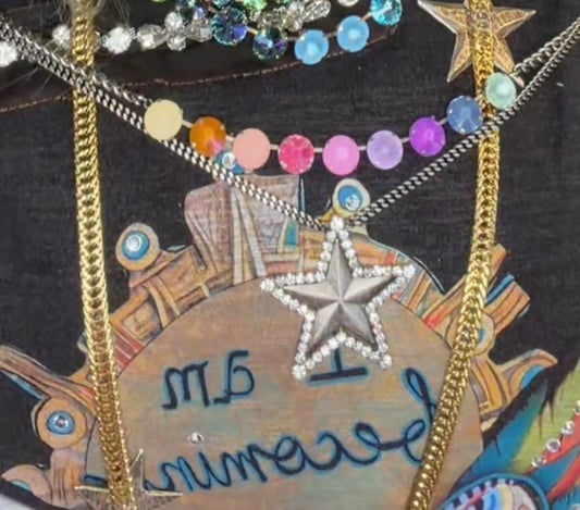 MEGA LAYERED SILVER STAR NECKLACE FAIRY DUST