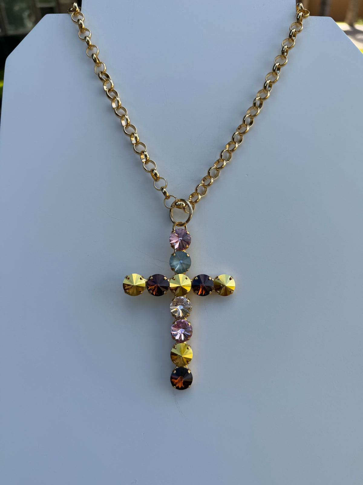 WETSTONE: Amber Rose 3” Cross Necklace
