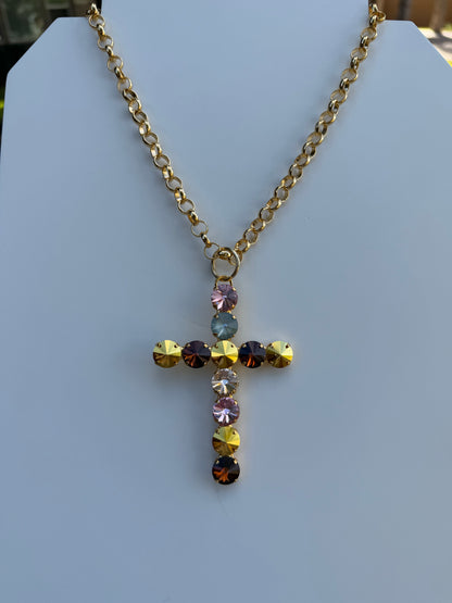 WETSTONE: Amber Rose 3” Cross Necklace