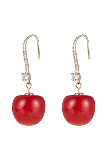 Red Cherry Dangle Earrings