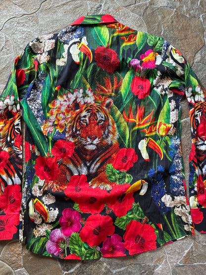 Hawaiian Tropics Tiger Button Down