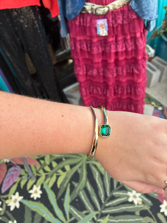 Emerald Deco Wrap Cuff