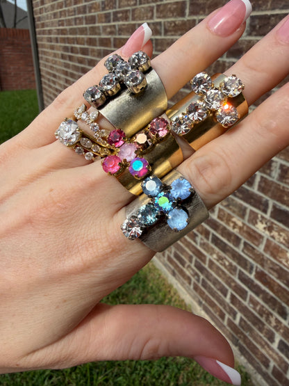 Gold and Clear Cross Ring