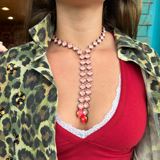 Split Necklace in Smutt / Flamingo Ignite