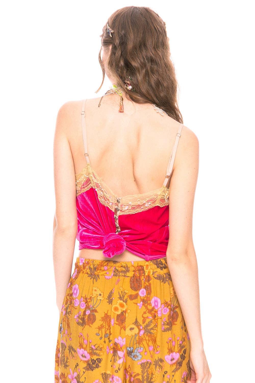 Velvet Dreams Cami Tank Top (Beaded Trim)