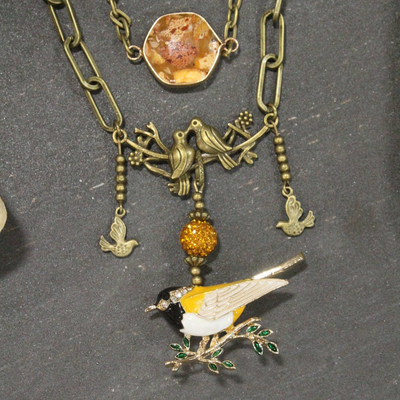 Song Bird Beauty Mustard Necklace