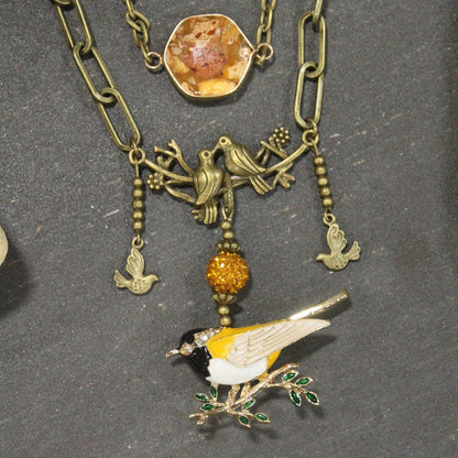 Song Bird Beauty Mustard Necklace