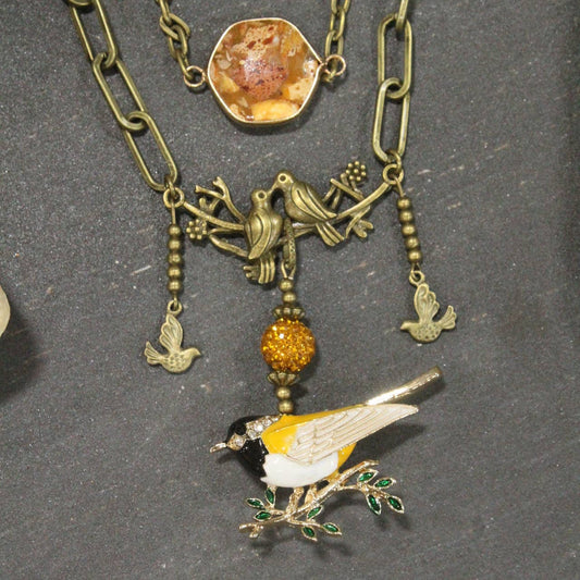 Song Bird Beauty Mustard Necklace
