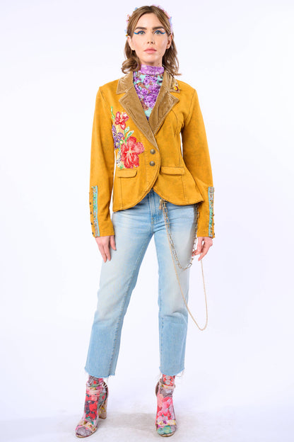 Juliet French Terry Blazer | Hand-beaded Jacket | Button-Up