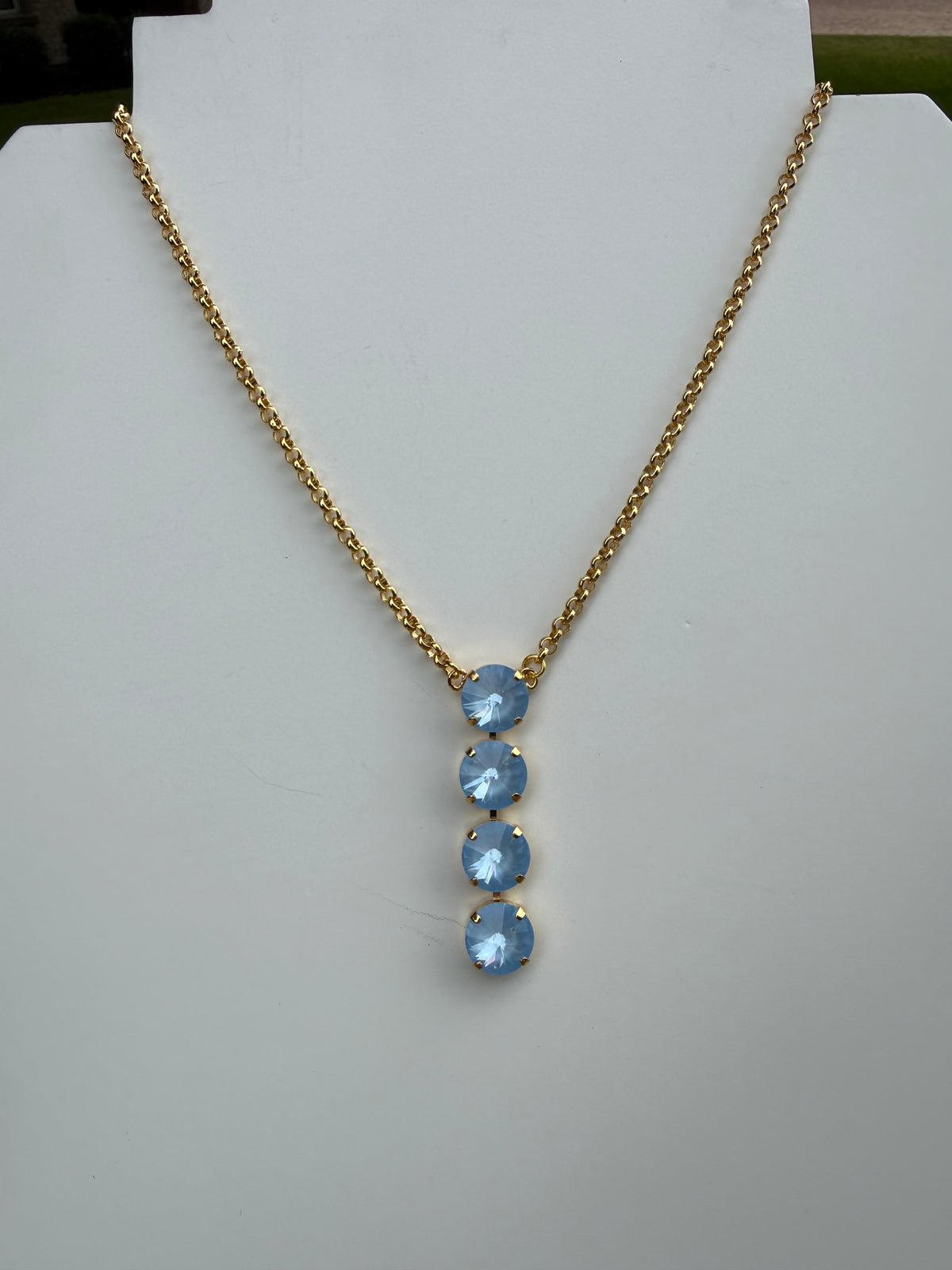 WETSTONE: Blue Skies At Night Noir Drop Necklace