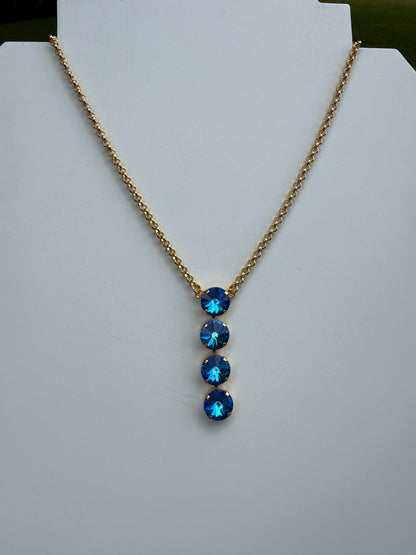 WETSTONE: Blue Razz Noir Drop Necklace