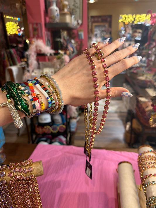 Oakland Necklace in Fairy Dust/ Unfoiled Rose