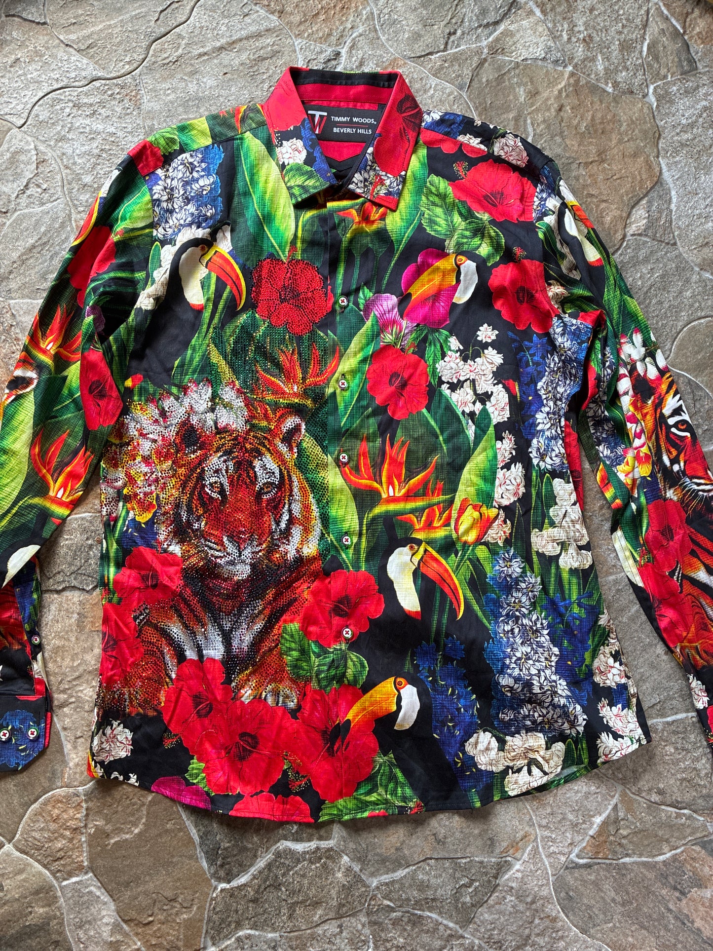 Hawaiian Tropics Tiger Button Down