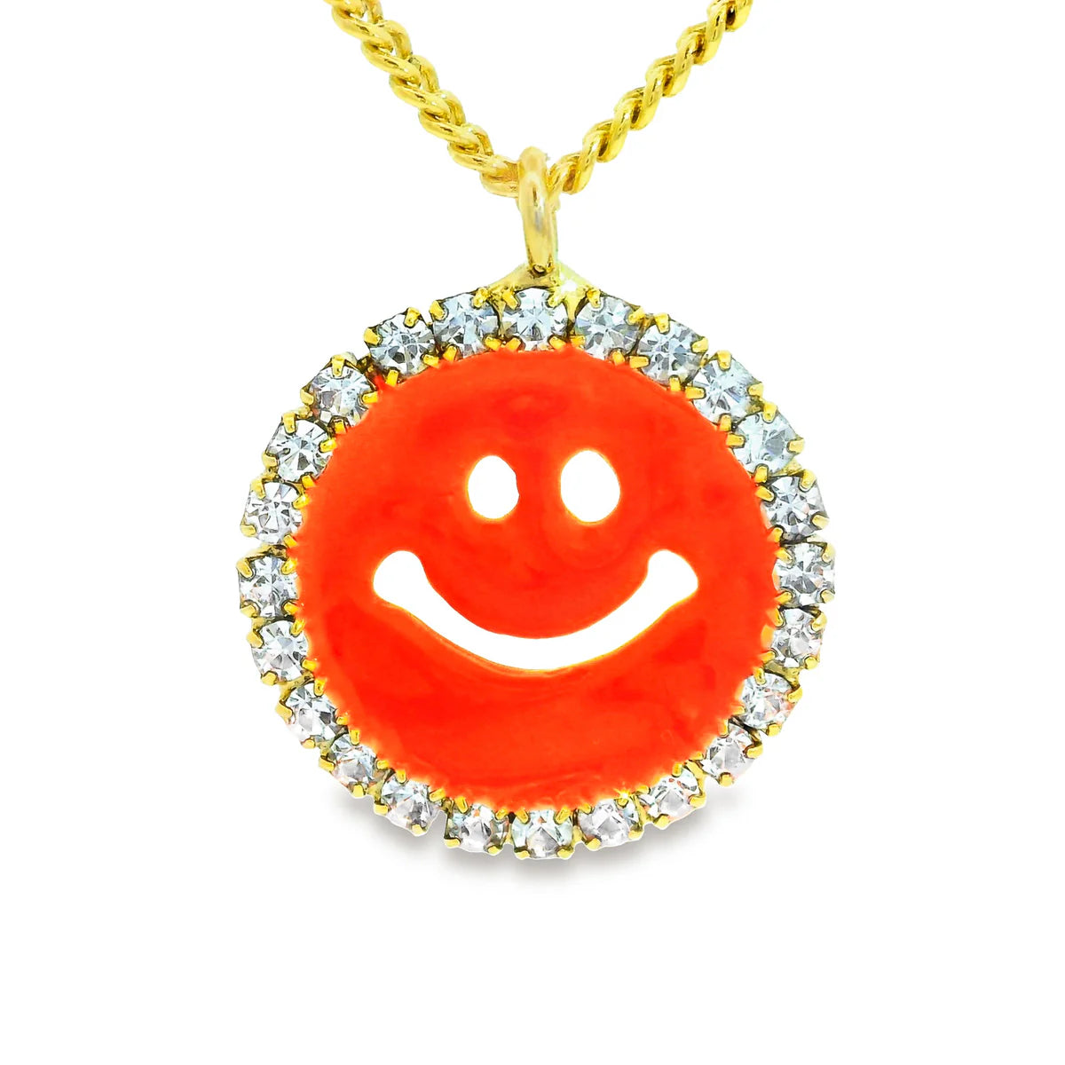 MINI BE HAPPY SMILEY FACE NECKLACE