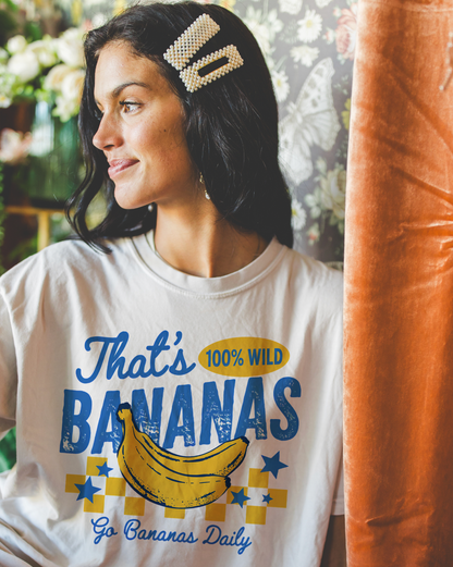 That's 100% Wild Bananas Funny Tee, Sarcastic Graphic Shirt