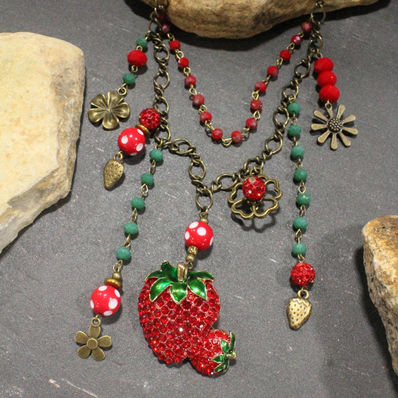 Strawberry Patch Charm'd Necklace