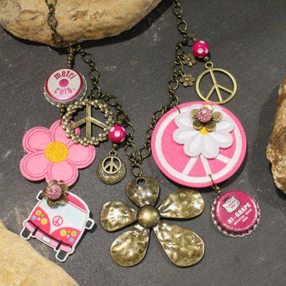 Groovy Dude Pink Charm’d Necklace