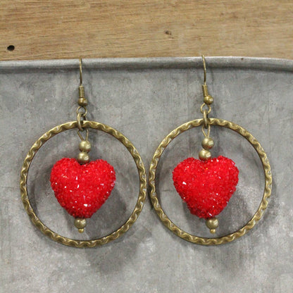 Heart Beat Away Dangle Earrings
