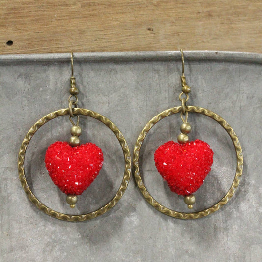 Heart Beat Away Dangle Earrings