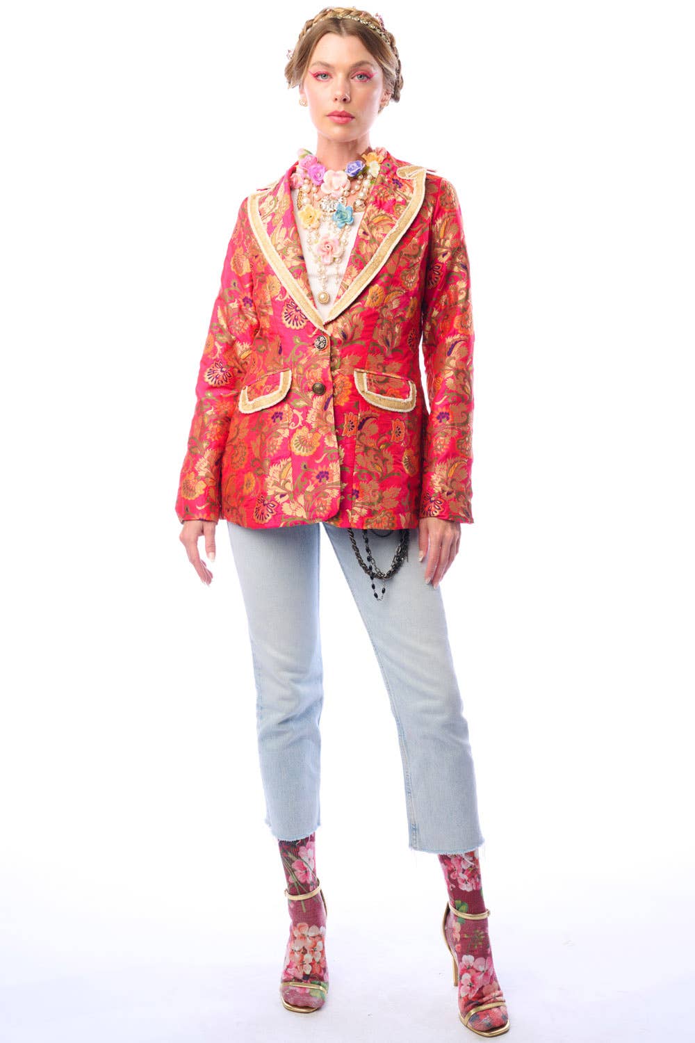 Renaissance Silk Jacquard Blazer/Jacket