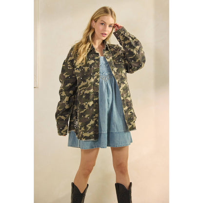 Rhinestone Denim Jacket