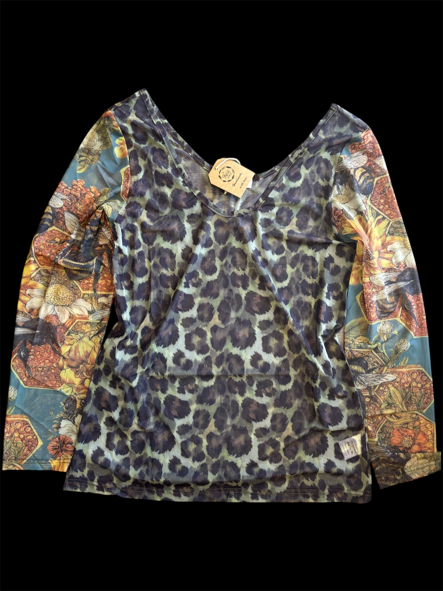 Leopard Garden Mesh Top
