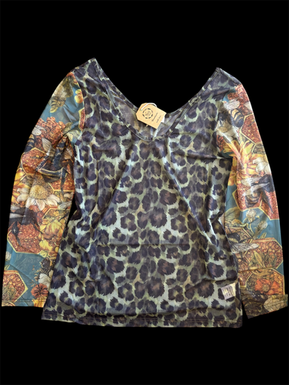 Leopard Garden Mesh Top