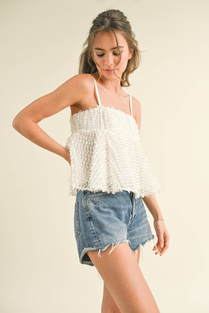 SPAGHETTI STRAP BABY DOLL TOP