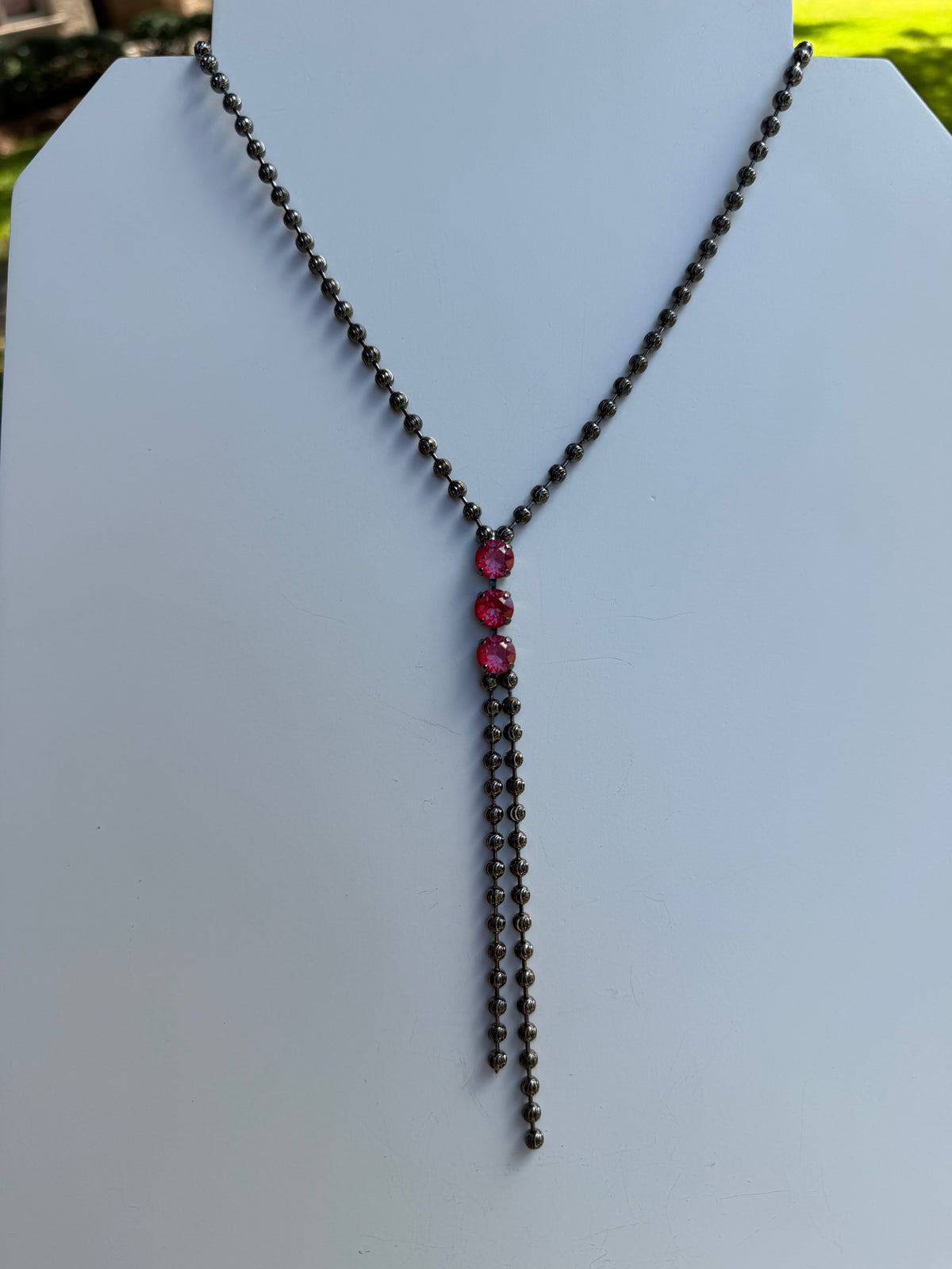 WETSTONE: Poppy Red Ignite Tadpole Necklace
