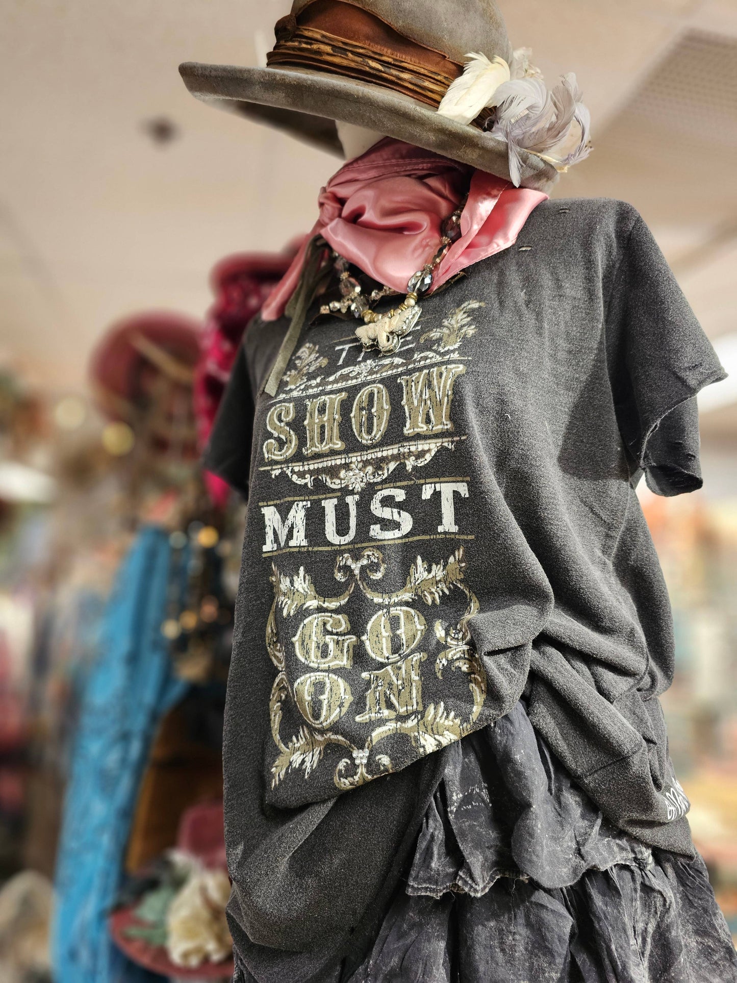The Show Must Go On Tattered T-Shirt