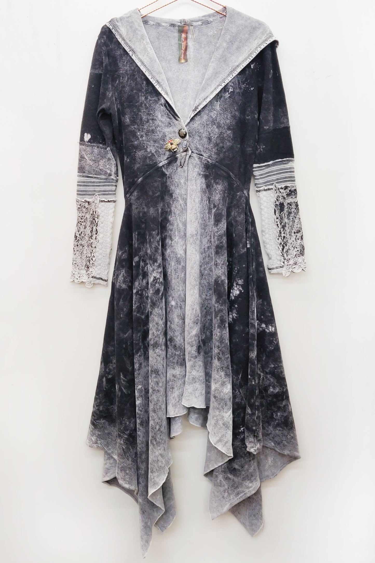 Forest Goddess French Terry Coat | Hooded Sweater| Long Coat