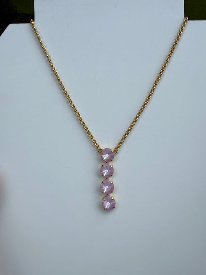 WETSTONE: Dusty Rose Noir Drop Necklace