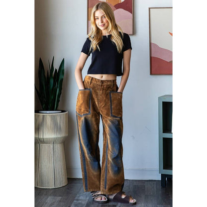 VINTAGE SUEDE VELVET PANTS