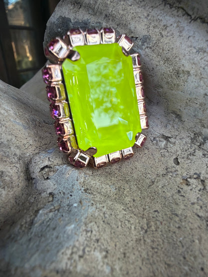 WETSTONE: Electric Yellow Femme Fatale Ring