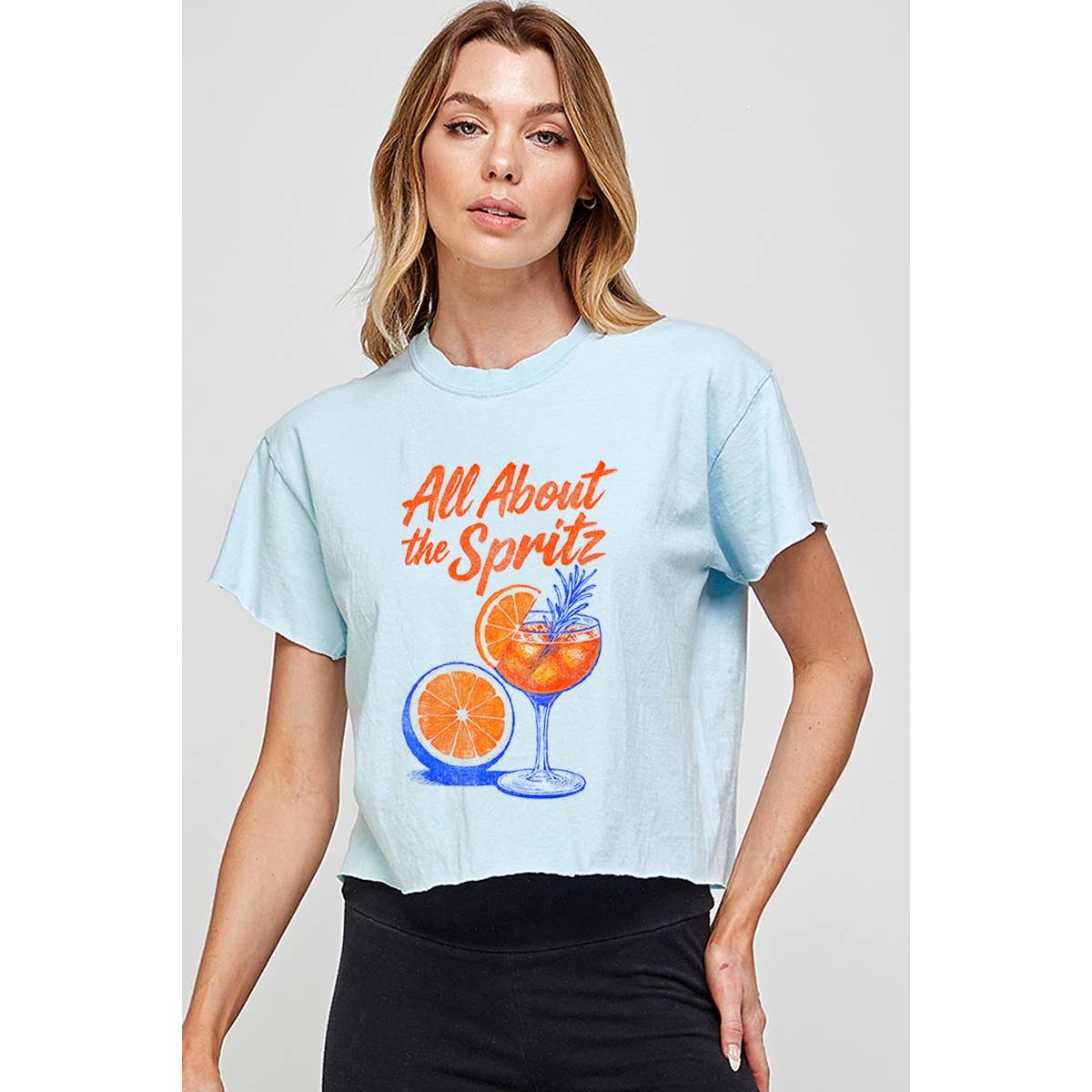 ALL ABOUT THE SPIRITZ  CROP T-SHIRT