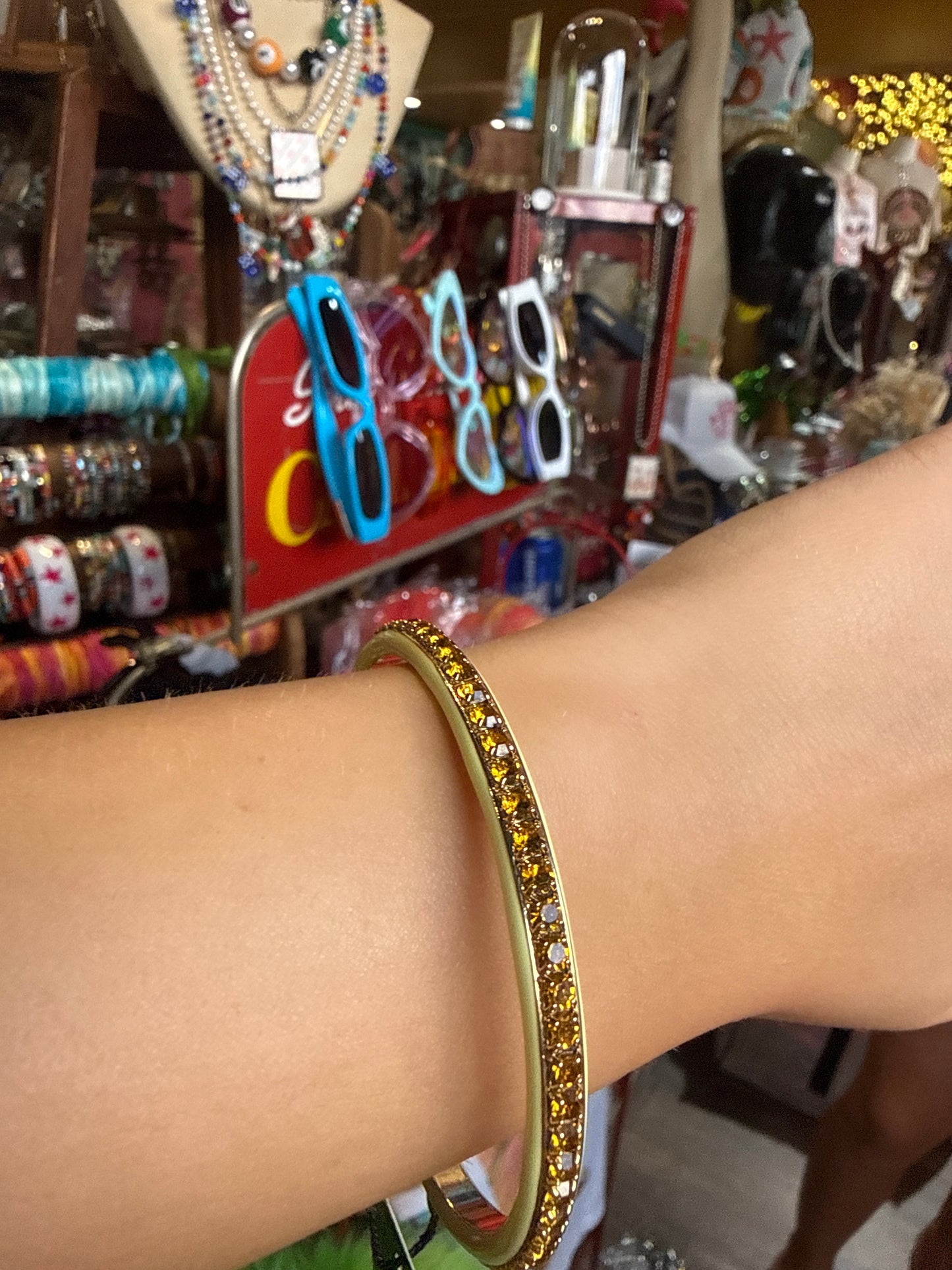 Yellow And Lime Helly Bangle