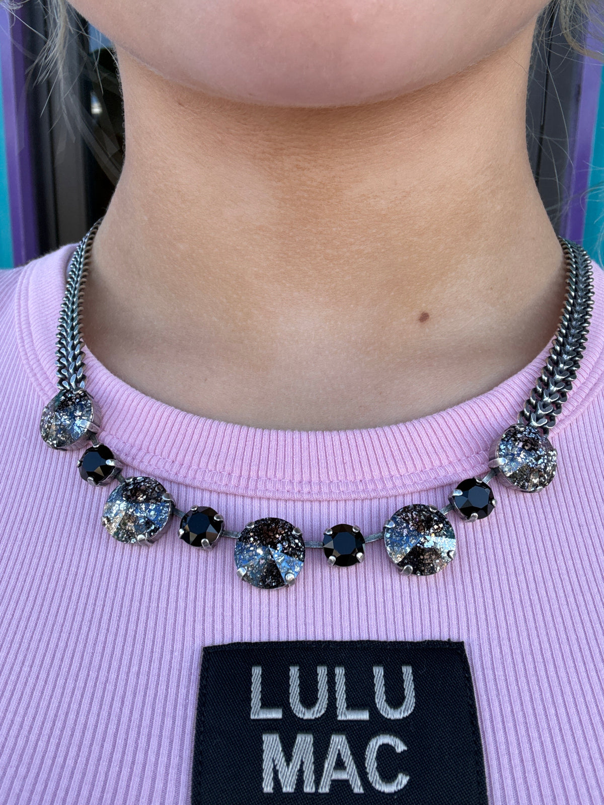 Wet Stone: Serpentine Black Swan in Silver