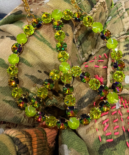 WETSTONE: LILYPAD LAGOON Peace Sign Necklace
